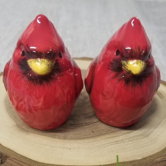 Cardinal salt and pepper shakers with stand - Picture 4 of 13